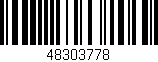 Código de barras (EAN, GTIN, SKU, ISBN): '48303778'
