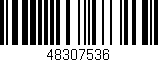 Código de barras (EAN, GTIN, SKU, ISBN): '48307536'