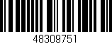 Código de barras (EAN, GTIN, SKU, ISBN): '48309751'