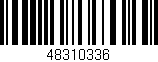 Código de barras (EAN, GTIN, SKU, ISBN): '48310336'
