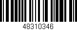 Código de barras (EAN, GTIN, SKU, ISBN): '48310346'