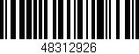Código de barras (EAN, GTIN, SKU, ISBN): '48312926'