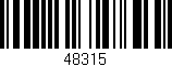 Código de barras (EAN, GTIN, SKU, ISBN): '48315'