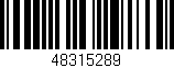 Código de barras (EAN, GTIN, SKU, ISBN): '48315289'