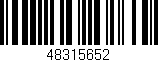 Código de barras (EAN, GTIN, SKU, ISBN): '48315652'