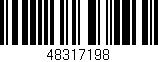Código de barras (EAN, GTIN, SKU, ISBN): '48317198'