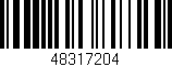 Código de barras (EAN, GTIN, SKU, ISBN): '48317204'
