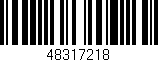 Código de barras (EAN, GTIN, SKU, ISBN): '48317218'