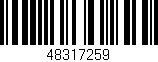 Código de barras (EAN, GTIN, SKU, ISBN): '48317259'