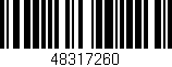 Código de barras (EAN, GTIN, SKU, ISBN): '48317260'