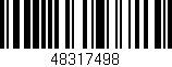 Código de barras (EAN, GTIN, SKU, ISBN): '48317498'