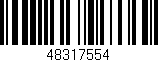 Código de barras (EAN, GTIN, SKU, ISBN): '48317554'