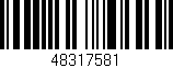 Código de barras (EAN, GTIN, SKU, ISBN): '48317581'