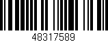 Código de barras (EAN, GTIN, SKU, ISBN): '48317589'