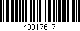 Código de barras (EAN, GTIN, SKU, ISBN): '48317617'