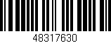 Código de barras (EAN, GTIN, SKU, ISBN): '48317630'