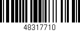 Código de barras (EAN, GTIN, SKU, ISBN): '48317710'