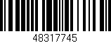 Código de barras (EAN, GTIN, SKU, ISBN): '48317745'