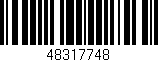 Código de barras (EAN, GTIN, SKU, ISBN): '48317748'