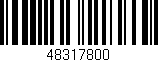 Código de barras (EAN, GTIN, SKU, ISBN): '48317800'