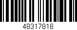 Código de barras (EAN, GTIN, SKU, ISBN): '48317816'