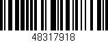 Código de barras (EAN, GTIN, SKU, ISBN): '48317918'
