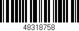 Código de barras (EAN, GTIN, SKU, ISBN): '48318758'