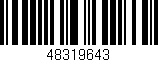 Código de barras (EAN, GTIN, SKU, ISBN): '48319643'