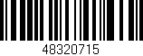 Código de barras (EAN, GTIN, SKU, ISBN): '48320715'