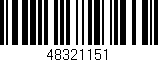 Código de barras (EAN, GTIN, SKU, ISBN): '48321151'