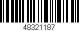 Código de barras (EAN, GTIN, SKU, ISBN): '48321187'