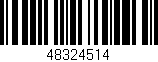 Código de barras (EAN, GTIN, SKU, ISBN): '48324514'