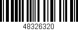 Código de barras (EAN, GTIN, SKU, ISBN): '48326320'
