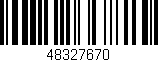 Código de barras (EAN, GTIN, SKU, ISBN): '48327670'