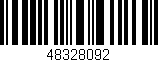 Código de barras (EAN, GTIN, SKU, ISBN): '48328092'