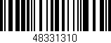 Código de barras (EAN, GTIN, SKU, ISBN): '48331310'
