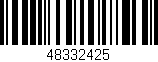 Código de barras (EAN, GTIN, SKU, ISBN): '48332425'