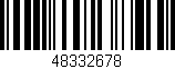 Código de barras (EAN, GTIN, SKU, ISBN): '48332678'