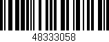 Código de barras (EAN, GTIN, SKU, ISBN): '48333058'