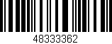 Código de barras (EAN, GTIN, SKU, ISBN): '48333362'