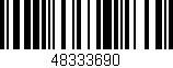 Código de barras (EAN, GTIN, SKU, ISBN): '48333690'