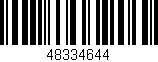 Código de barras (EAN, GTIN, SKU, ISBN): '48334644'