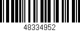 Código de barras (EAN, GTIN, SKU, ISBN): '48334952'