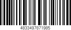 Código de barras (EAN, GTIN, SKU, ISBN): '4833497871985'