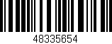 Código de barras (EAN, GTIN, SKU, ISBN): '48335654'