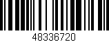 Código de barras (EAN, GTIN, SKU, ISBN): '48336720'