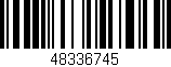 Código de barras (EAN, GTIN, SKU, ISBN): '48336745'