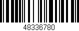 Código de barras (EAN, GTIN, SKU, ISBN): '48336780'