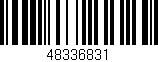 Código de barras (EAN, GTIN, SKU, ISBN): '48336831'