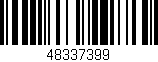 Código de barras (EAN, GTIN, SKU, ISBN): '48337399'